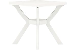 ‎VIDAXL vidaXL Stolik bistro, biały, 70x70x72 cm, plastikowy