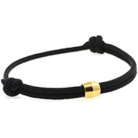 KOMIMAR Surfer Armband BLACK n` SUN - Herren Armband - Edelstahlperle - cool lässiger Surf Style - Freundschaftsarmband - Surfer - Skater - Snowboarder - Geschenkidee - Handgemacht - Yachting - Skaterschmuck - Surferarmband - Geburtstagsgeschenk - Frauen Armband