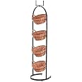 Présentoir Panier En Osier Naturel E-wicker24 - 60x50 H18 Cm - Corbeille Caisses De Rangement Écologique