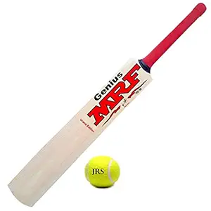 JRS Wooden N06 Cricket Bat with Ball for Kids Size 1 Pack of 1 (Multi-Color) 4-5 Years Boys