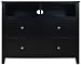 Brooklyn Black Media Chest with 4 deep drawers, Large chest of drawers with metal runners and dovetail joints. ASSEMBLED