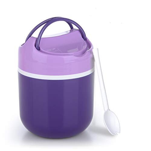Fstoption Frascos térmicos para Comida, Termos Fiambrera Portátil Comida Premium Termo Box de Platos Calientes Thermos Food Flask (Morado)