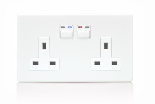 Price comparison product image Lightwave 2 Gang 13A Socket - White