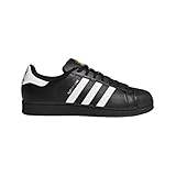 Abriebfeste Außensohle adidas Originals Superstar Foundation Herren Sneakers, B27140, Schwarz (Core Black/Ftwr White/Core Black), EU 40