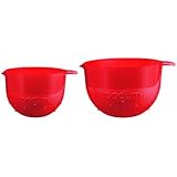 Bodum Bistro - Set de 2 boles de plástico, 1,4 l y 2,8 l, color rojo