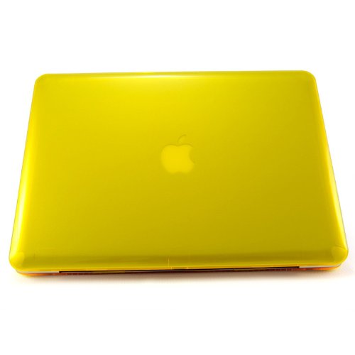 Moderne Notebookhülle für Apple Macbook Pro 13″ 13,3 Zoll !!!Retina!!!, Hardcase, Schutzcase, Etui, Kunststoff-Hülle, Laptop case, Protector, Hartschale, Hartschalenkoffer, Schutzcover 2-teilig, transparent, durchscheinend gelb, Kratzschutz, Schutzhülle, Rahmenschutz, Kunststoffhülle, Hülle, Case, Seitenschutz, steckbar, Marke Incutex - 3