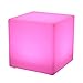 Produktbild Paddia Wiederaufladbare Magie wasserdichte LED Cube Hocker Farbwechsel Indoor Outdoot 16 RGB Farbe 4 Helligkeit Gartendekoration Fernbedienung Stimmungslicht Stuhl Ottoman Bar Fuß Hocker Pool Party