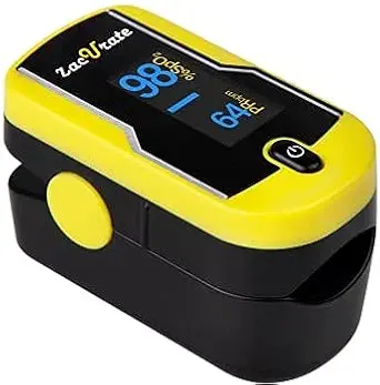 Zacurate 500F OLED Fingertip Pulse Oximeter Blood Oxygen Saturation Monitor with Batteries and Lanyard