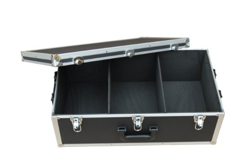 Preisvergleich Produktbild Single Schallplatten Koffer schwarz / silber Protected