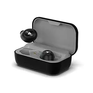 Boult Audio AirBass PowerBuds True Wireless Bluetooth Earbuds with 120 Hours Total Playtime, Inbuilt Powerbank, Fast Charging, Touch Controls, IPX7 Waterproof & Type C Port (Black)