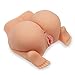 Price comparison product image 3D Silicone Ass Double Channel Simulation Design Soft Elastic Massager