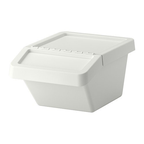 IKEA SORTERA - Waste sorting bin with lid white - 37 l