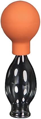 Cupping Glass with Suction Ball 15 mm for Professional, Medical Fireless Cupping, Handmade, Mouth-Blown, Suction Cupping Glass, the Original