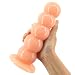 Produktbild 5 Bälle, realistische Saugnäpfe, Spielzeug für Frauen, Anfänger, Didlosatador Analperlen, Anales G kleines Spielzeug, fleischfarben