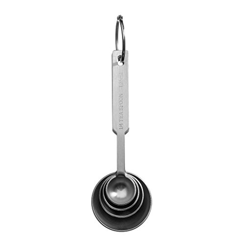 Japace® 4er Set Klein Messlöffel 1.25ml 2.5ml 5ml 15ml Küchenhelfer aus Edelstahl für Kochen und Backen - 3