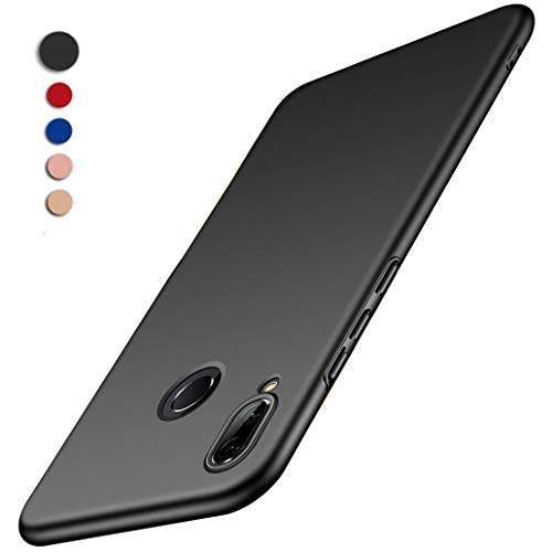 Yoowei Cover per Huawei P20 Lite in Plastica Rigida, [Ultra Sottile] [Pieno Bordo Protezione] PC Shell Duro Retro Custodia per Huawei P20 Lite, Tocco Liscio - Nero