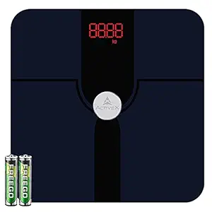 ActiveX (Australia) Ivy Premium Personal Health Body Fitness Digital Bathroom Body Weighing Machine with Free ActiveX Fit-Kit | Batteries Included | High Precision Measurements | Night Sky