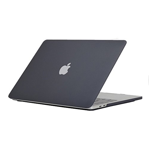 Glatte, Soft-Touch-Matte Kunststoff Hard Shell Schutzhülle für Apple MacBook Pro 15,4 39,1 cm mit Touch Bar und Touch ID 2016 Release A1707 schwarz 39,12 cm