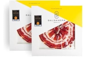 Balsanera Ibérico - Jamón de Bellota 100% Ibérica D.O. Los Pedroches | 5 Sobres de 80g | Affettato y Sottovuoto | Premio 'Encina de Oro' y 'Great Taste Award' | Stagionatura 32-40 Meses