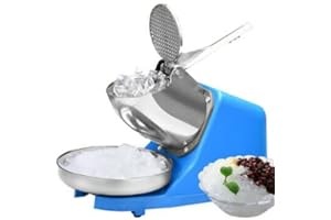 BAZARGAME Frullatore elettrico Ice Crusher Ice Shaver Machine in acciaio inox tritatutto per ghiaccio uso commerciale casa frullatore 65kg all'ora