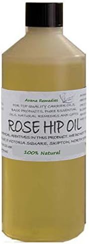 Pure Rosehip Oil 250ml: Natural Cold Pressed Refined for scars, aging, wrinkles, acne, eczema, brittle nails by Avena Remedies