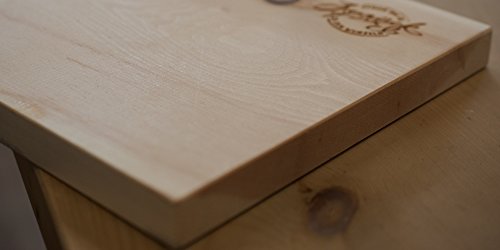 Brotzeit-/Vesperbrett Art Schneidebrett aus Zirbenholz (35 x 20 x 1.8 cm) Handgemacht in Österreich - 8