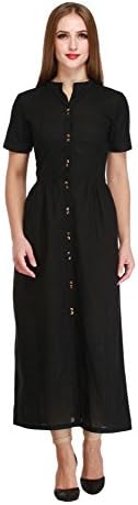 Makxziya Black Rayon Kurta For Women