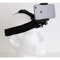 Akozon Hoofdband dragen Hoofdband Gordelbevestiging Plastic zwarte buitenhoofdharnasriem Schietbeugel Hoofdbandbevestiging voor bewegingscamera met mobiele telefoonclip