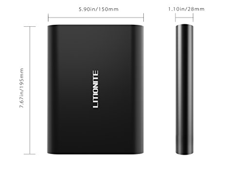 LitioniteÂ® Tanker 50000mah Power Pack Externe Batterie Akku Aluminium mit LED-Bildschirm - tragbare LadegerÃ¤t mit doppelt Usb 3A Schnellladung und Quick Charge 3.0 Technik + Usb Type-C + DC-Ausgang mit AnschlÃ¼ssen fÃ¼r Laptop - Power Bank Universal und kompatibel fÃ¼r Notebook, Macbook, Smartphone und Tablet