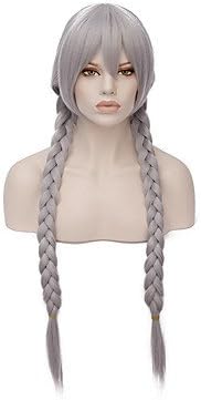Synthetic Wig With Ponytail White Women's Capless Capless Wig Synthetic Hair