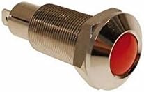 RED LAMP IN CHROMED BRASS FOR BOATS, CAMPERS, CONTROL PANELS