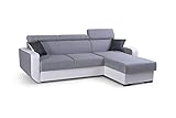 eckgarnitur küche Funktionales und bequemes Ecksofa mit Schlaffunktion und Bettkasten | feiner Webstoff + Kunstleder