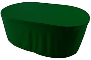 KaufPirat Premium Tarpaulin Outdoor Garden Furniture Cover Oval 180x120x75 cm Table and Chair Dust Cover Waterproof Patio Cover 900 D Polyester 6.000 mm Water Resistance Fir Green