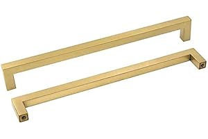 Goldenwarm 5Pack Gold Cupboard Handles 320mm Hole Centers Gold Kitchen Handles