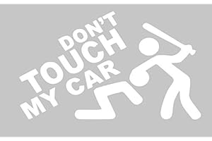 Desconocido Adesivo da taglio Don't Touch MY Car 10 x 6 cm (bianco)