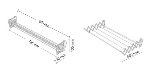Artweger 362WH Scherenwäschetrockner Smart 80 cm, weiß - 5