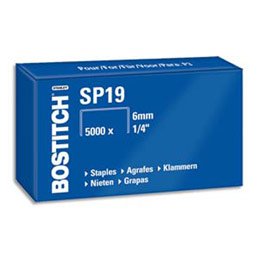 Bostitch STANLEY boîte de 5000 Agrafes Bostitch SP19 1/4 bleue
