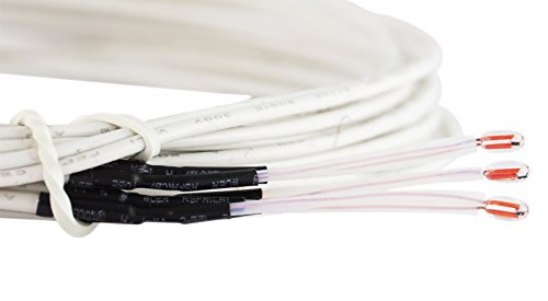 3DFreunde 3 Stk. Thermistor Temperatursensor NTC3950 100k Ohm für Extruder oder beheiztes Druckbett mit Teflon isoliert E3D V6, makerbot mk8, Anet A8/A6, RepRap, mendel, Prusa i3, P3Steel 3D Drucker