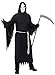Produktbild Smiffys Herren Sensenmann Kostüm, Robe mit Kapuze, Maske und Gürtel, Größe: L, 21764