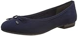 Gepolsterte Decksolhe MARCO TOZZI Damen 2-2-22135-32 Geschlossene Ballerinas, Blau (Navy 805), 38 EU