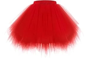 Zookey Gonna tutù Classica a Strati Gonne tutù Donna in Tulle Gonna tutù Adulto Vintage Anni '50 Gonna tutù Sottoveste Elastica da Ballo per Donne e Ragazze