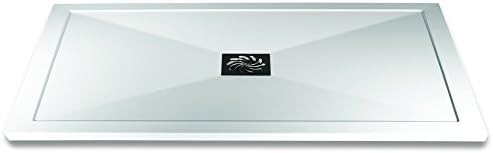 Aqua25 Rectangular Stone Resin Shower Tray in White 1200 x 900mm With Waste Kit