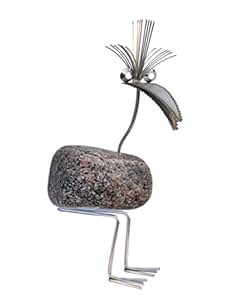 Hermann sitzend "Der Rebel" Gartenfigur und Gartendeko als Steinvogel