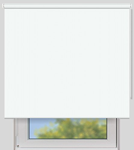 EFIXS Verdunklungsrollo Medium - 25 mm Welle - Farbe: weiss - Größe: 80 x 240cm (Stoffbreite x Höhe) - weitere Farben und Größen im Angebot wählbar