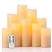 Produktbild Eldnacele Flickeless Flameless Echtwachskerzen Batteriebetriebene LED-Elfenbeinkerzen mit Timer und Fernbedienung 9er-Set für Hochzeits-Partybar und Heimtextilien