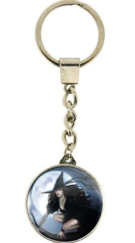 Pink Witch Key Ring