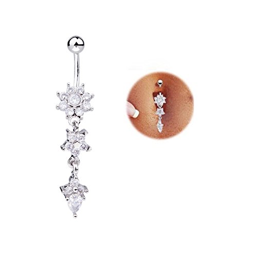 TQWY - Pin con diseño de fiesta temática de Navidad regalo (plata) de Ombligo