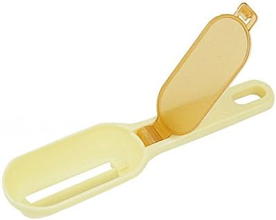 New Fish Scale Scraper Remover Scaler Cleaner Peeler Fish Skinner with Cover Kitchen Tool Gadget Easy to Clean Useful- Yellow
