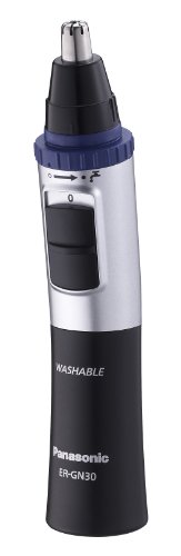 Panasonic ER-GN30 Nose, Ear and Facial Hair Trimmer Wet/Dry with Vortex Cleaning System, Black