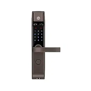 Yale YDM 4115-A, Smart Door Lock with Biometric, Pincode, Mechanical Keys & App Enabled Access, Bluetooth & Wi-Fi Optional for Home & Office, Color- Brown (Free Installation), Matte Finish